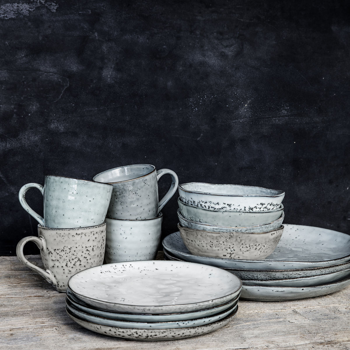 Mugg Rustic Grå/Blå -Matbordet