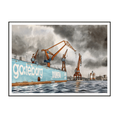 Poster med motiv av Damen i Göteborg