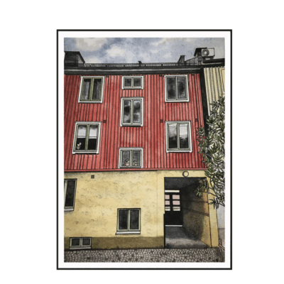 Poster med motiv Svanebäcksgatan, Majorna