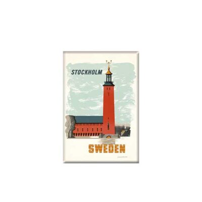 Magnet med bild på Stockholm Sweden