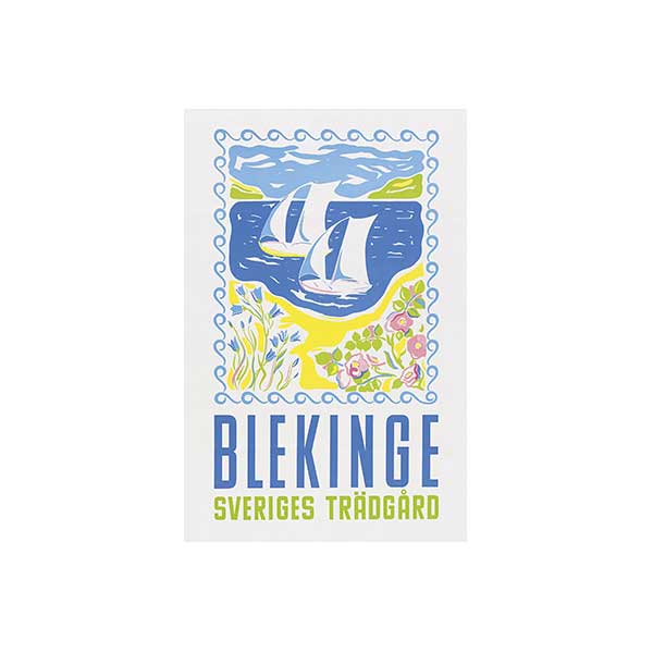 Vykort med retromotiv avblekinge