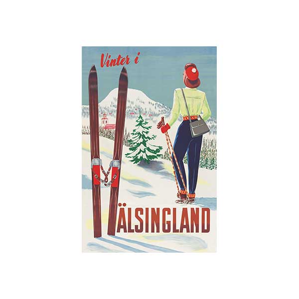 Vykort-med gamla bilder vinter-i-Hälsingland