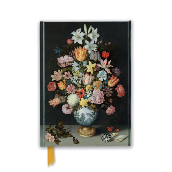 Anteckningsbok med fina blommor Natonal Gallery: Bosschaert - Still Life of Flowers in Wan-Li Vase