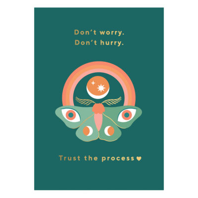 Vykort - Don’t worry. Don’t hurry.