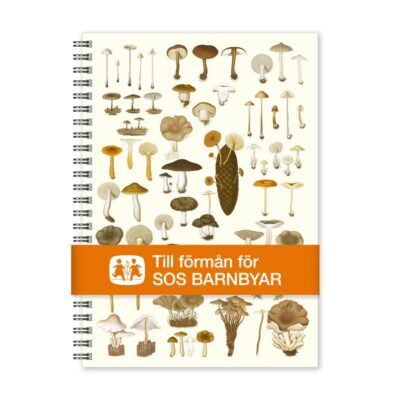 Anteckningsbok i A5 storlek där 10kr skänks till SOS Barnbyar för varje såld bok.