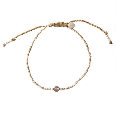 Armband med den gråa kristallen Rökkvarts.