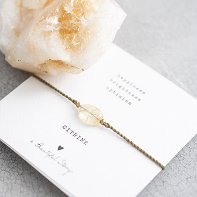 Armband med kristallen Citrin
