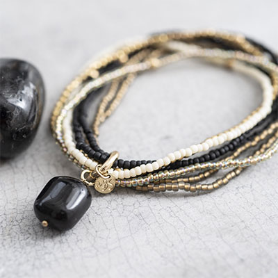 Armband - Nirmala Svart Onyx Guld - Bild 3