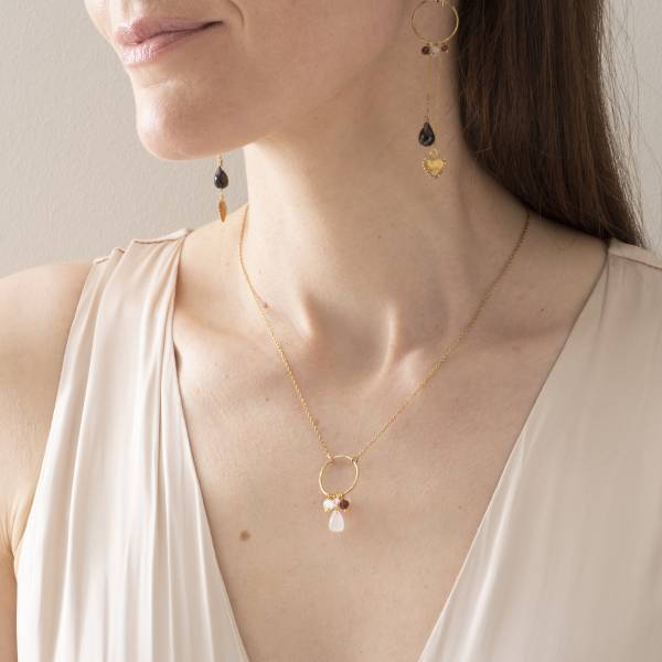 Halsband - Sparkles Rosenkvarts mix - Bild 2