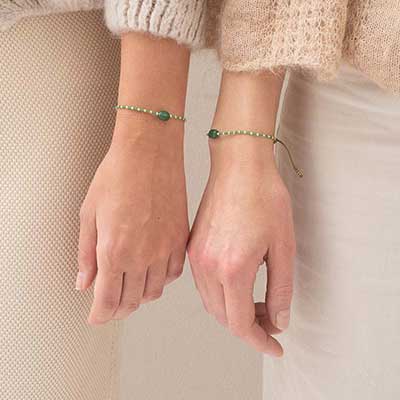 Armband, Best Friends, you and me med Aventurin