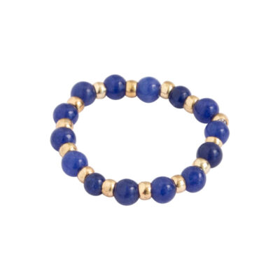 Ring - Kristaller o guldpärlor, Lapis Lazuli