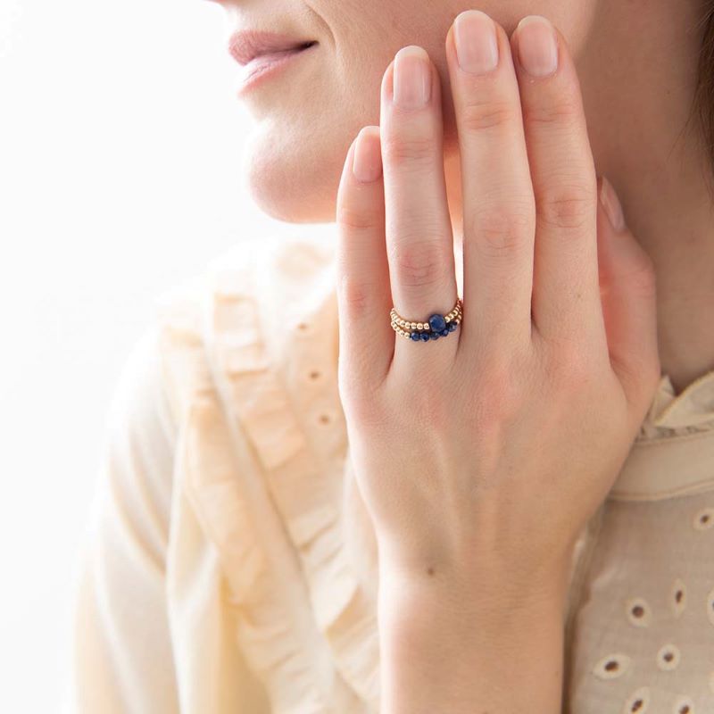 Ring - Sparkle Lapis Lazuli, guld - Bild 2