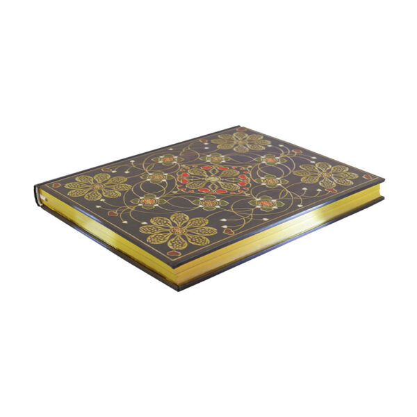 Anteckningsbok-A5-Antique-Blossoms-Journal-med-guldkantade-sidor