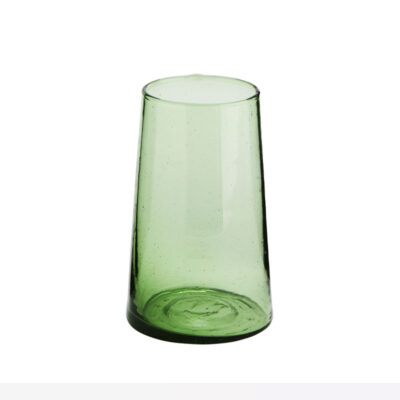 Duka med snygga glas, Beldi grönt dricksglas, 30cl från marrakech.