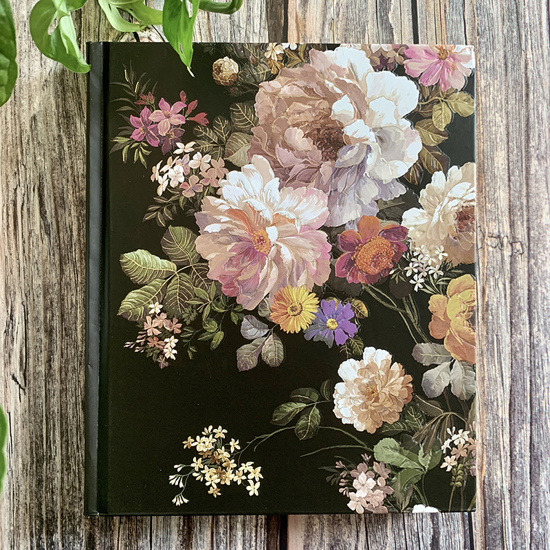 Anteckningsbok A5 - Midnight floral journal