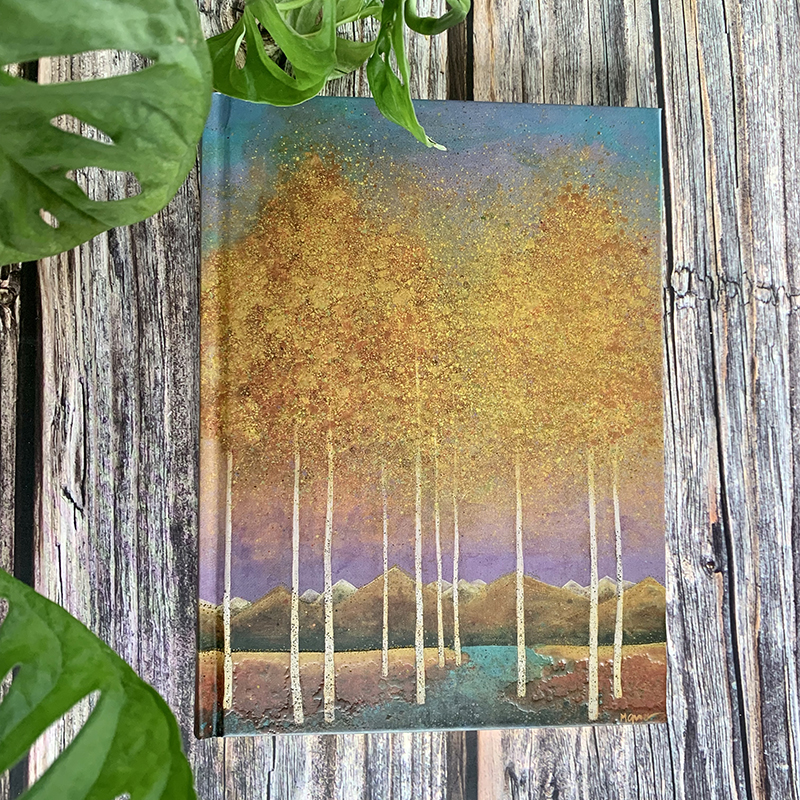 Anteckningsbok A5- Moonlit Aspens