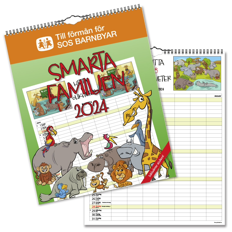 Familjekalender Smarta Familjen 2024 – Rum för inspiration