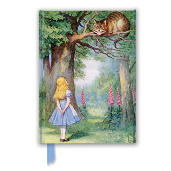 Anteckningsbok med motiv från "Alice i underlandet" med katten Cheshire.
