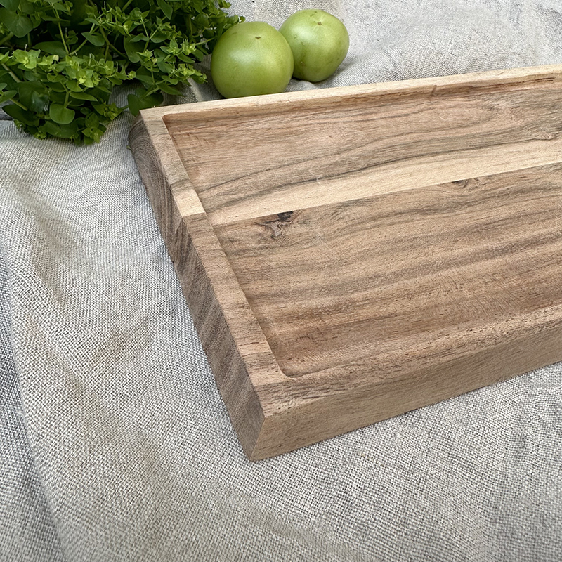 Träbricka med kant- Akacia, 16x31cm - Bild 4