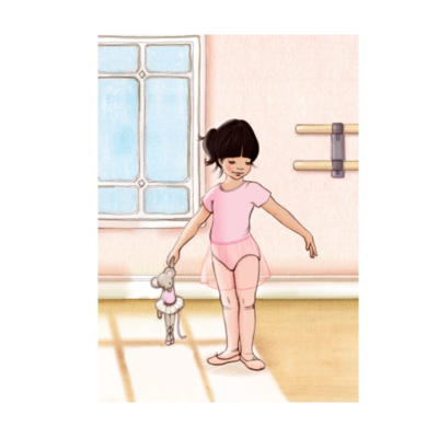 Vykort med motiv från Belle & Boo, Ballet Studio.