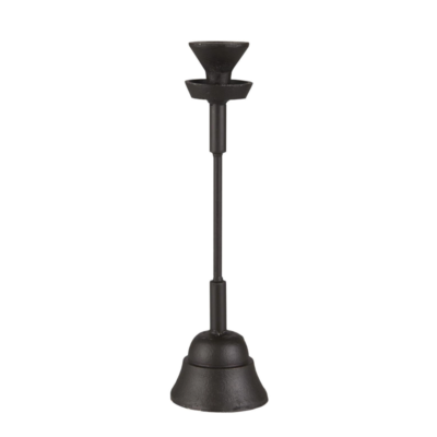 Svart hög ljusstake, 35cm.
