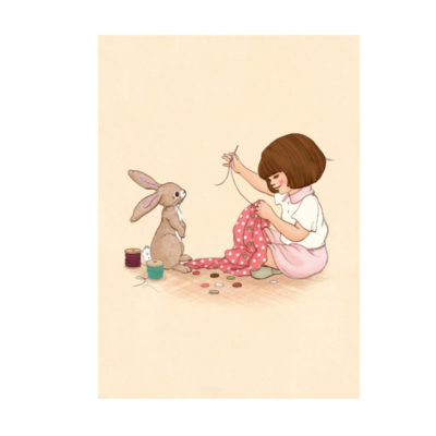 Vykort med motiv från Belle & Boo, let´s sew.