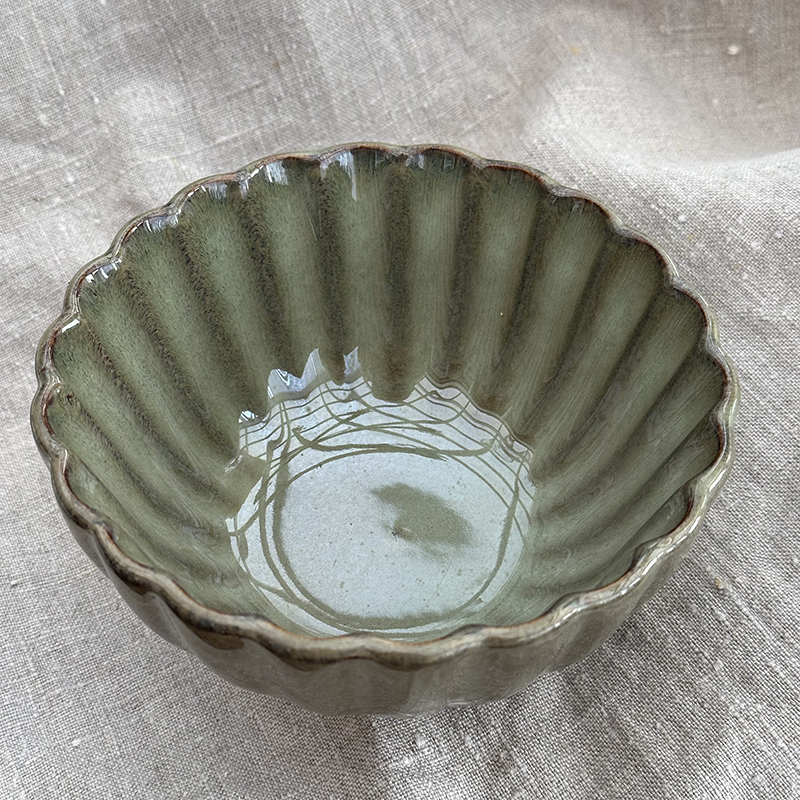 Skål - Joy grön stengods, 14cm - Bild 2