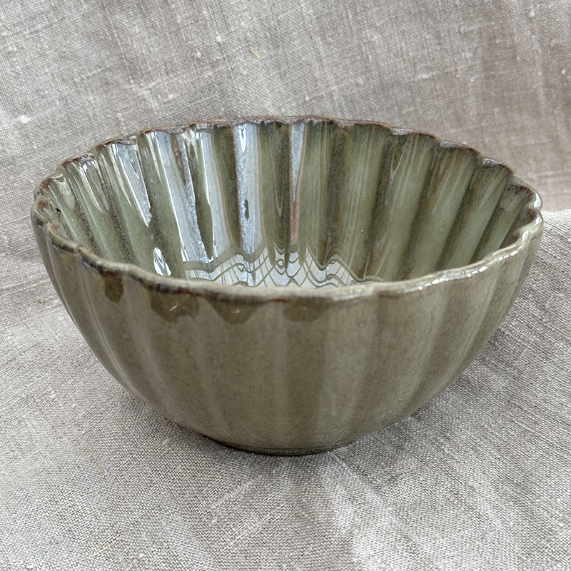Skål - Joy grön stengods, 14cm - Bild 3