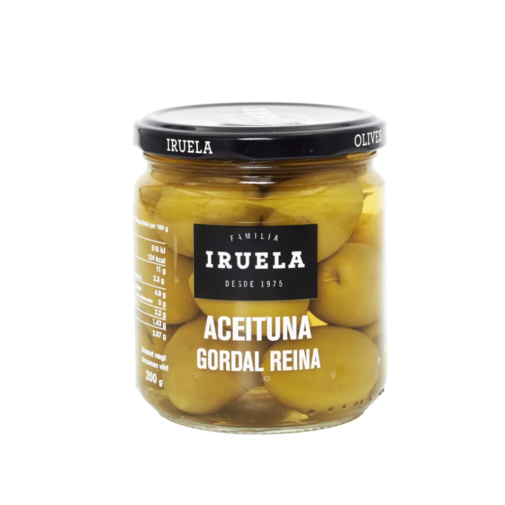En burk med Gordaloliver från Spanien.