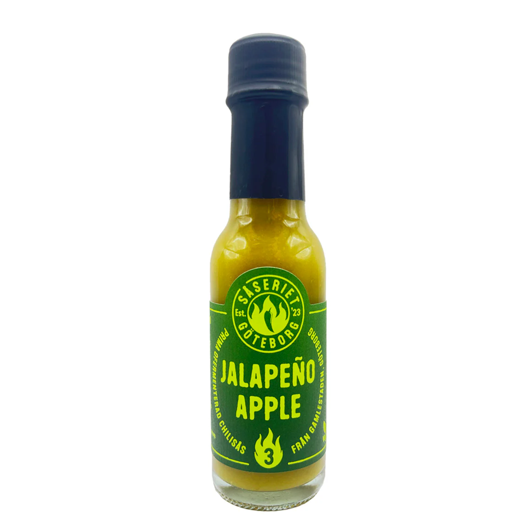 Stark sås med jalapeno och äpple.