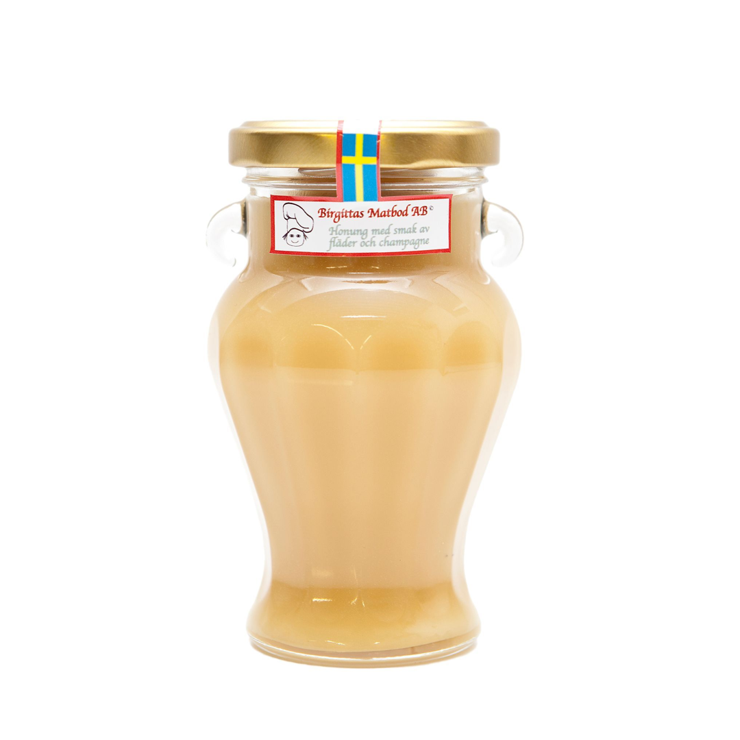 Honung med fläder och mousserande vin från Birgittas Matbod.
