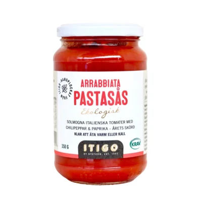 En burk med arrabiata pastasås från Itigo.