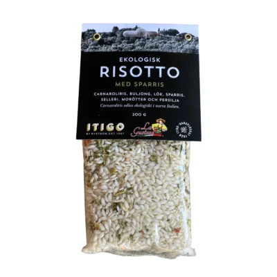 Ekologisk risotto med sparris.