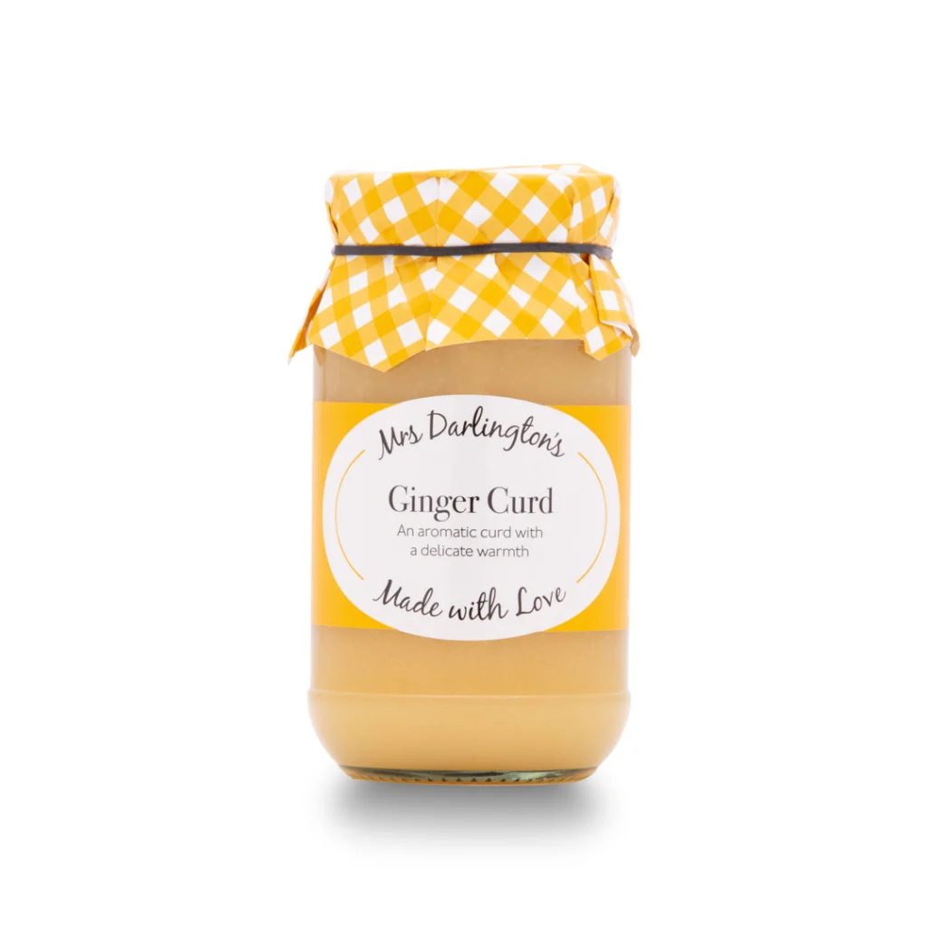 En burk med Mrs Darlington's ginger curd.