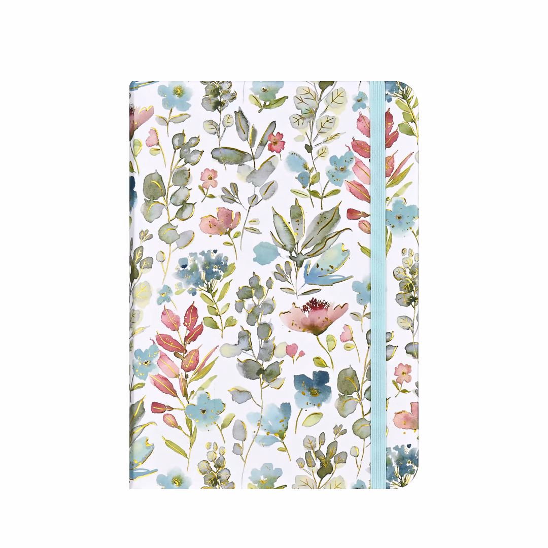 Anteckningsbok a6 floral watercolor.