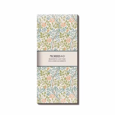 William Morris memopad med magnet på baksidan.