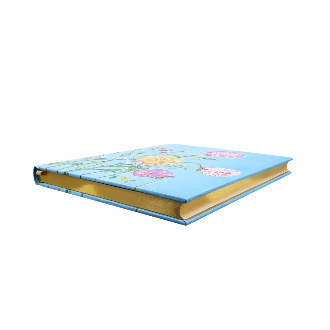 Anteckningsbok a5 garden blooms guldsidor