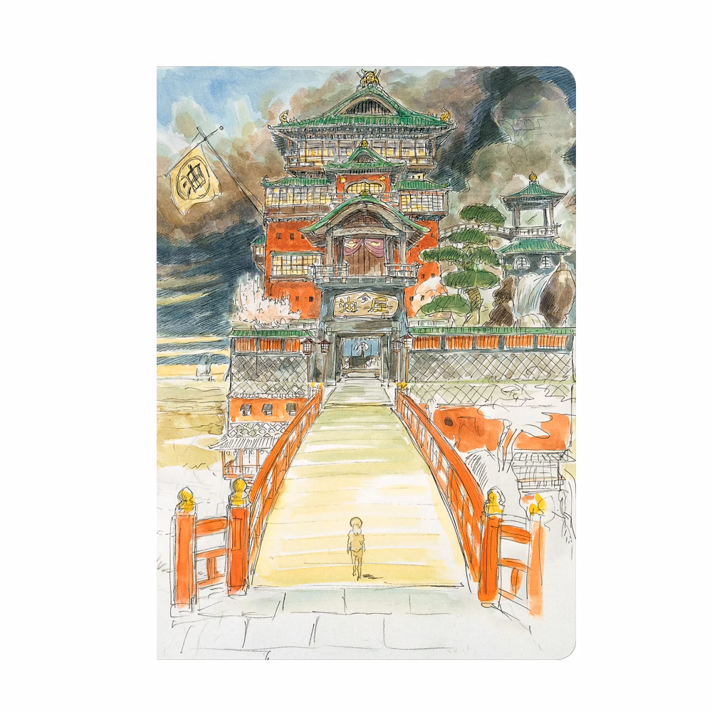Anteckningsbok med motiv från Studio Ghibli spirited away, The bathhouse.