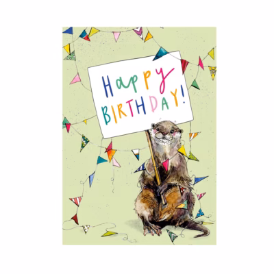 Happy birthday dubbelt grattiskort.
