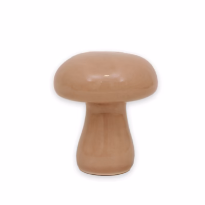 Beige stor svamp i keramik.