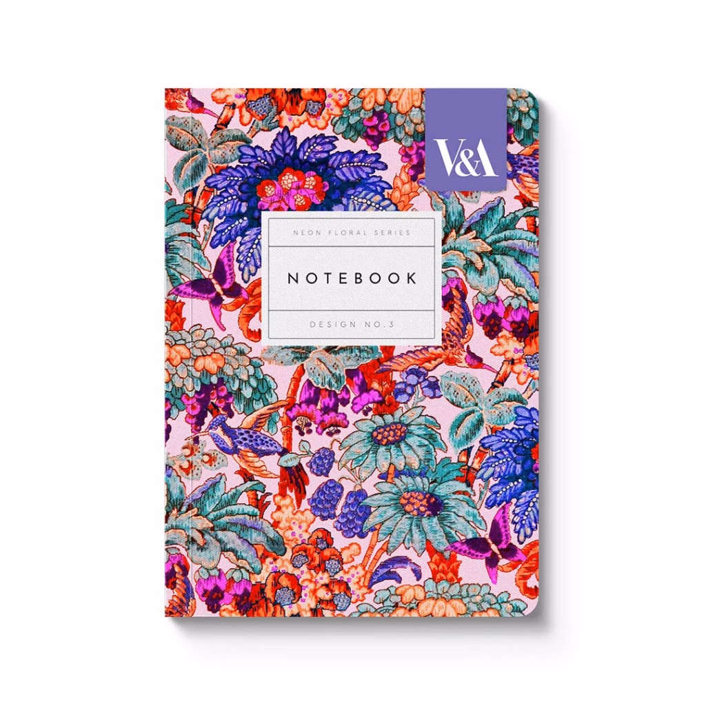 Anteckningsbok A6, Neon Floral Coral Jungle.