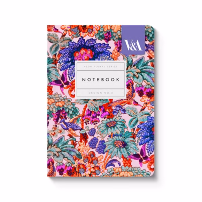Anteckningsbok A6, Neon Floral Coral Jungle.
