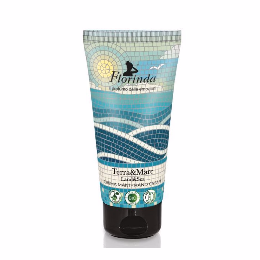 Handcreme I fin tub med doften "land & sea".