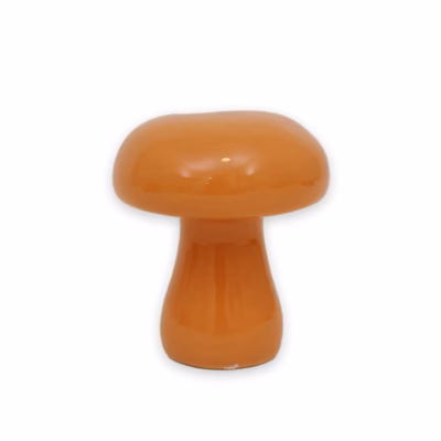 Keramiksvamp i ockrafärg, 7cm hög.