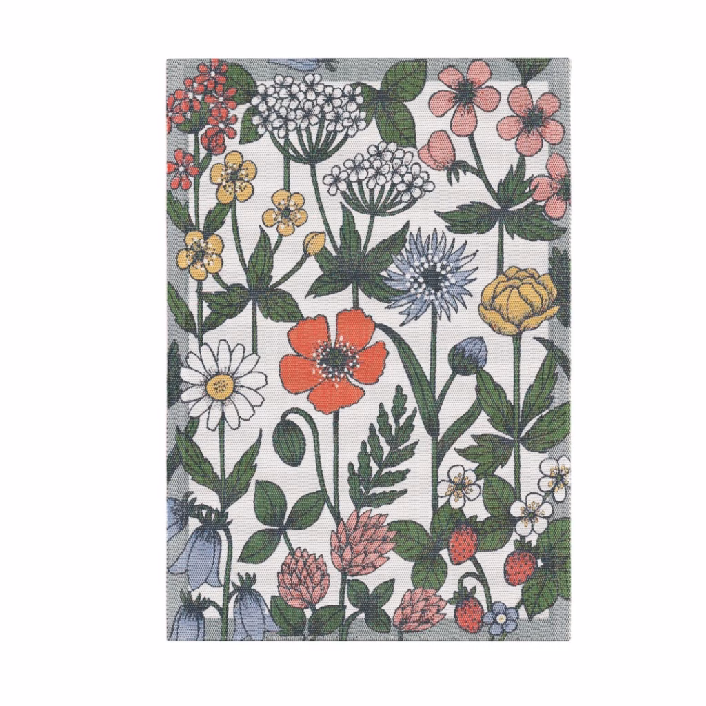 Vildblomster kökshandduk från Ekelunds väveri.